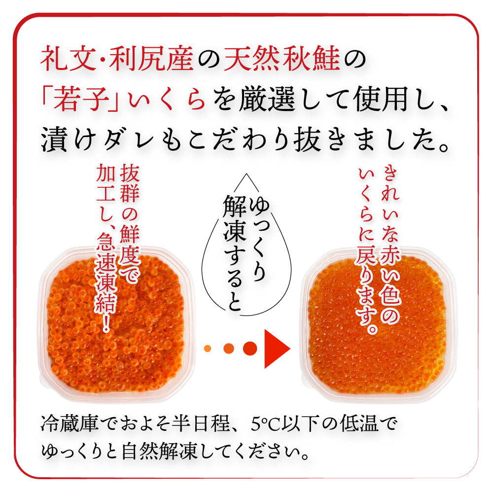 (a017-01)北海道産 いくら 醤油漬け 100g×3パック【本州・四国エリア送料無料】