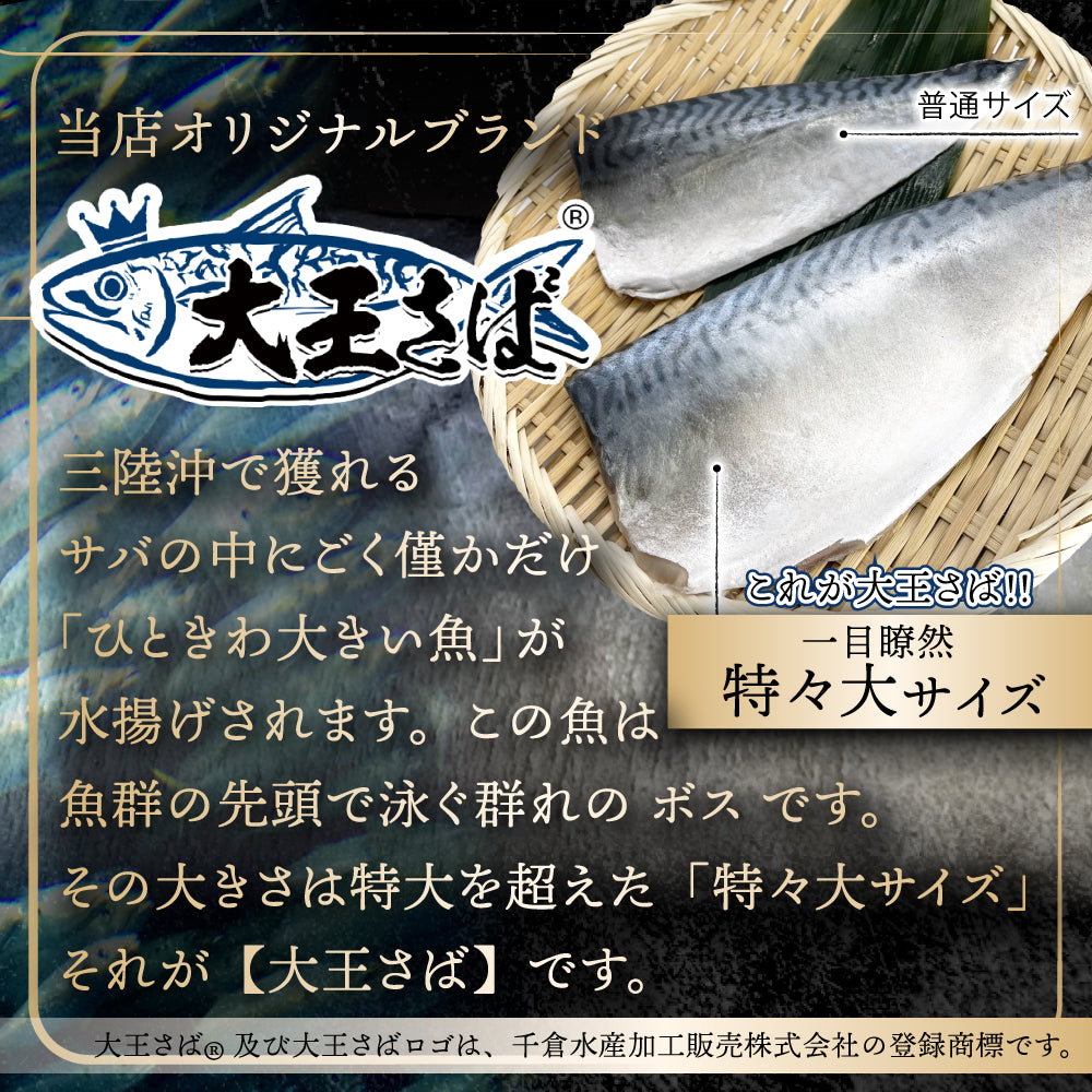 (b002-06)国産 干物 大王さば 一夜干し1枚/みりん干し1枚 特々大 計2枚 お試しセット【本州・四国エリア送料無料】